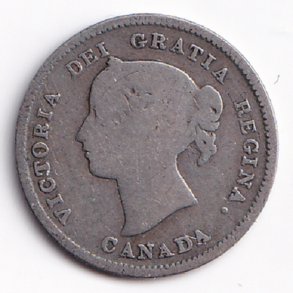 Canada 1894 5C 5 Cents G Queen Victoria .925 Silver Coin