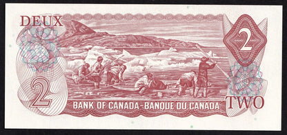 Canada 1974 $2 Two Dollar Banknote Lawson - Bouey BG2549990