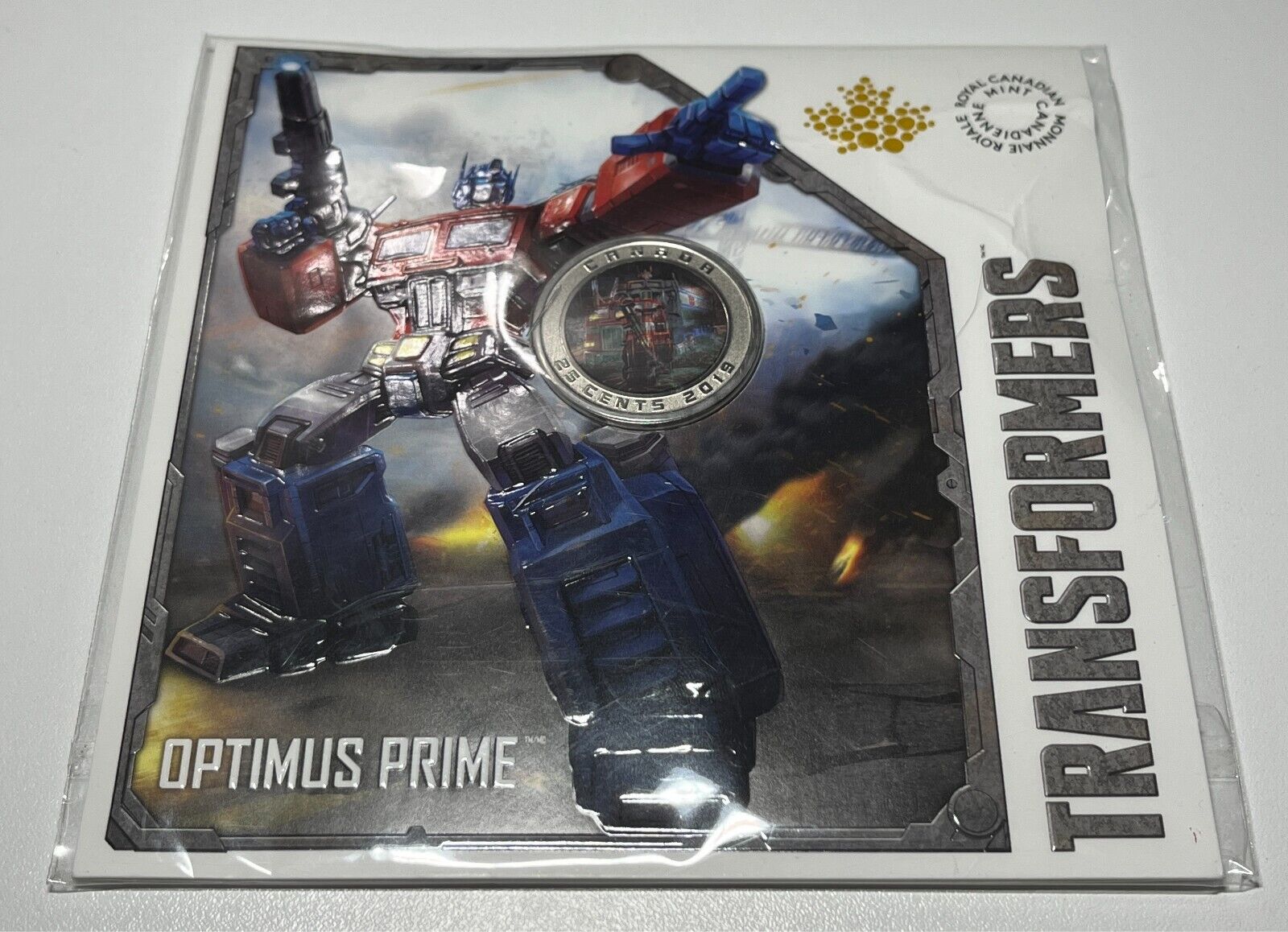 2019 OPTIMUS PRIME 3-D Lenticular Coin 25-cent Coin Canada Transformers