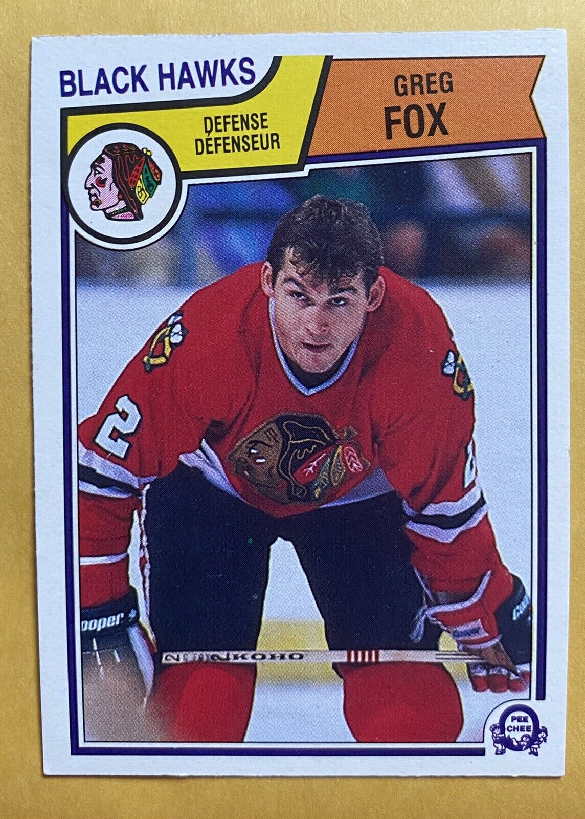 1983-84 OPC O-PEE-CHEE #101 - Greg Fox - Chicago Blackhawks - NM 