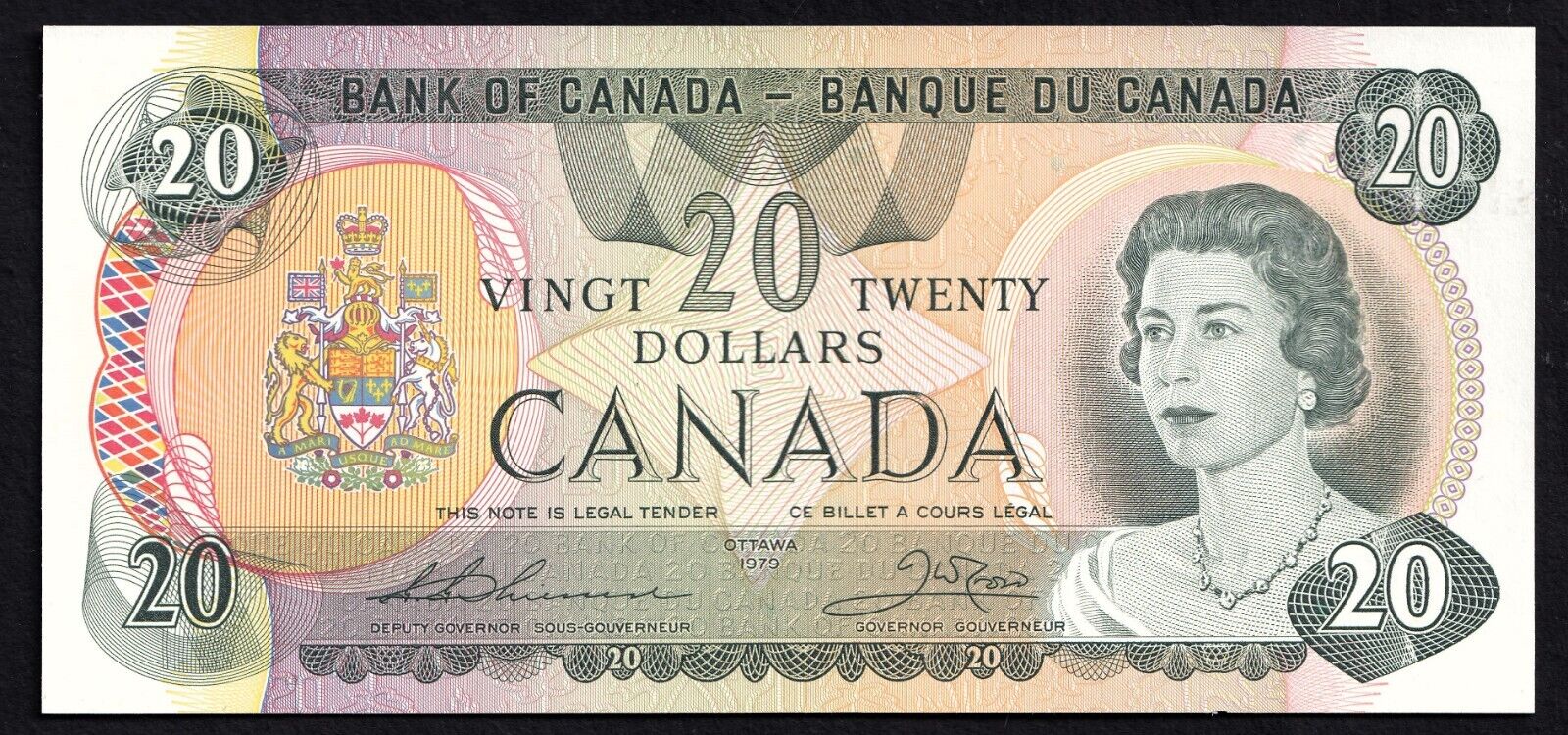 Canada 1979 $20 Twenty Dollar Banknote Thiessen - Crow 52660286288