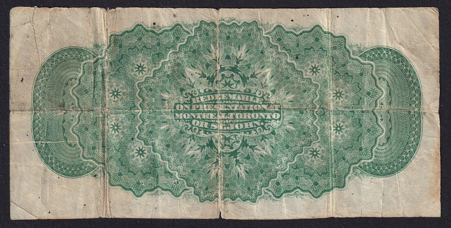 Dominion of Canada 1870 25 Cent Shinplaster Plain Dickinson-Harington Nice Note