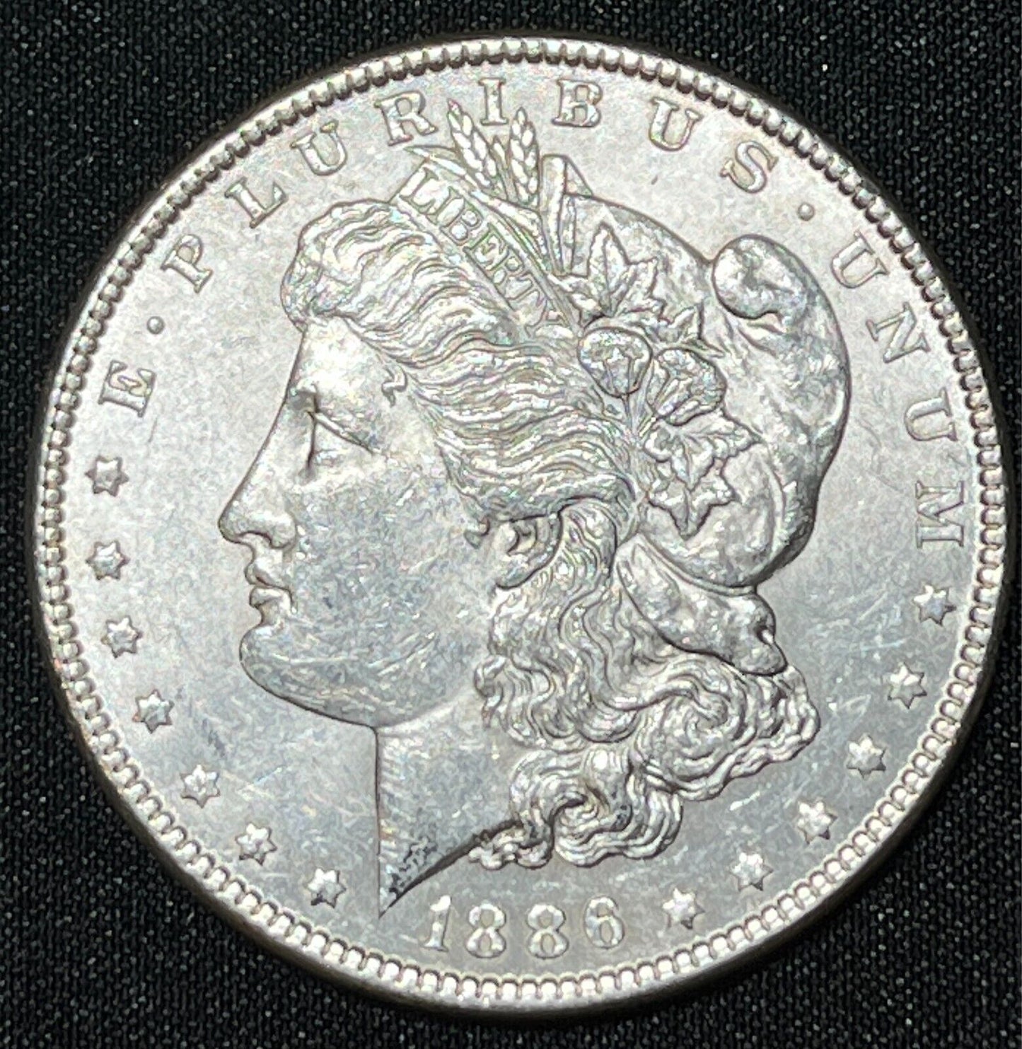 1886 USA United States Morgan Silver $1 Dollar .900 Silver - Nice Lusture #151