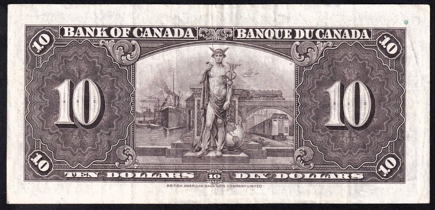 Canada 1937 $10 Ten Dollar Banknote Coyne - Towers H/T 8174753