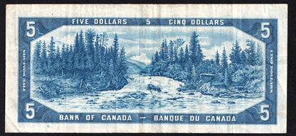 Canada 1954 $5 Five Dollar Devils Face Banknote Beattie - Coyne H/C 0765079