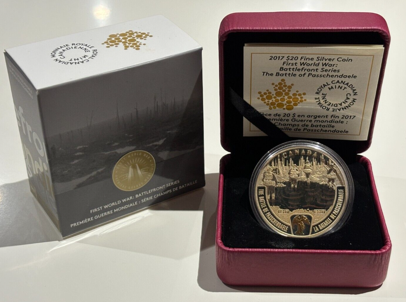 2017 Canada $20 WWI Battlefront Series: The Battle Of Passchendaele Silver Coin