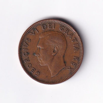 1949 1 One Cent King George VI A-TO Denticle