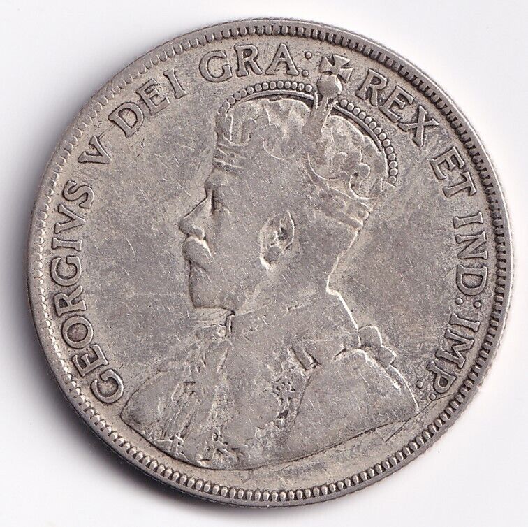 Canada 1931 Fifty Cent 50c Silver Coin King George V .800 Silver