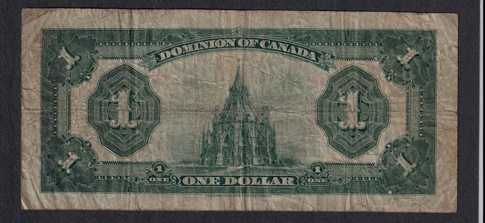 1923 Dominion of Canada $1 One Dollar Note Green Seal DC-25j Nice Grade