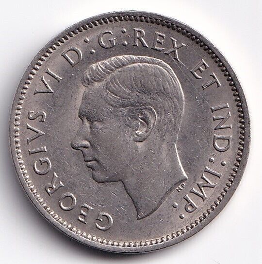 Canada 1940 Five Cent 5c Nickel King George VI Extra Fine, Nice Details