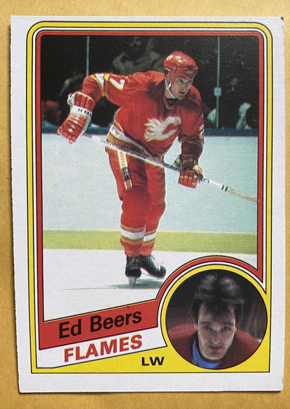 Ed Beers 1984-85 O-PEE-CHEE OPC Hockey #219 (NM+) Calgary Flames