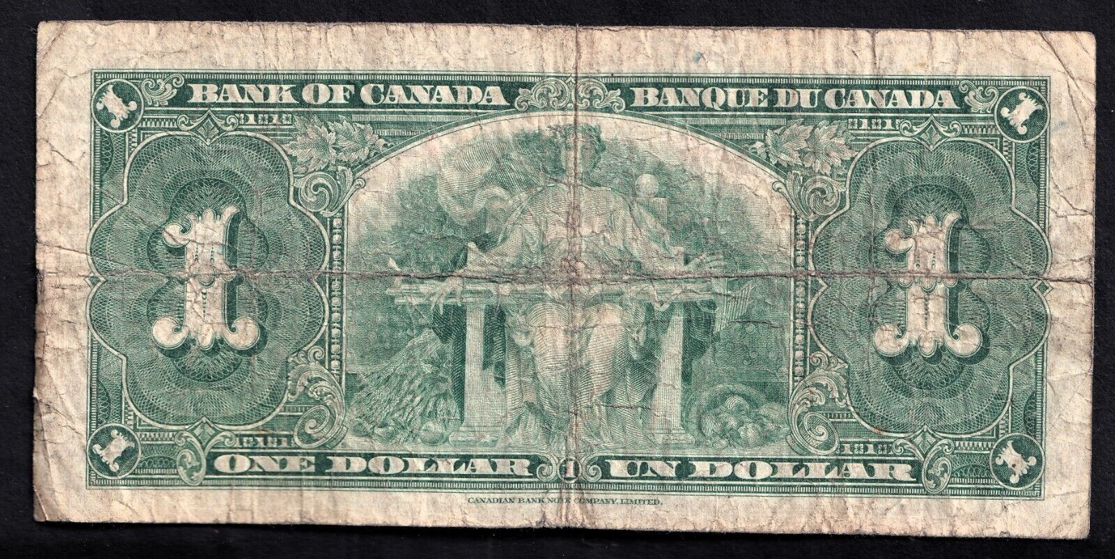 1937 Bank Of Canada 1$ Osborne C/A 5605054 Rare Signature Note!