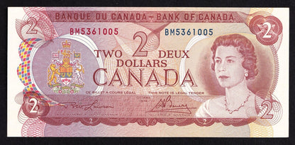 Canada 1974 $2 Two Dollar Banknote Lawson - Bouey BD4857115