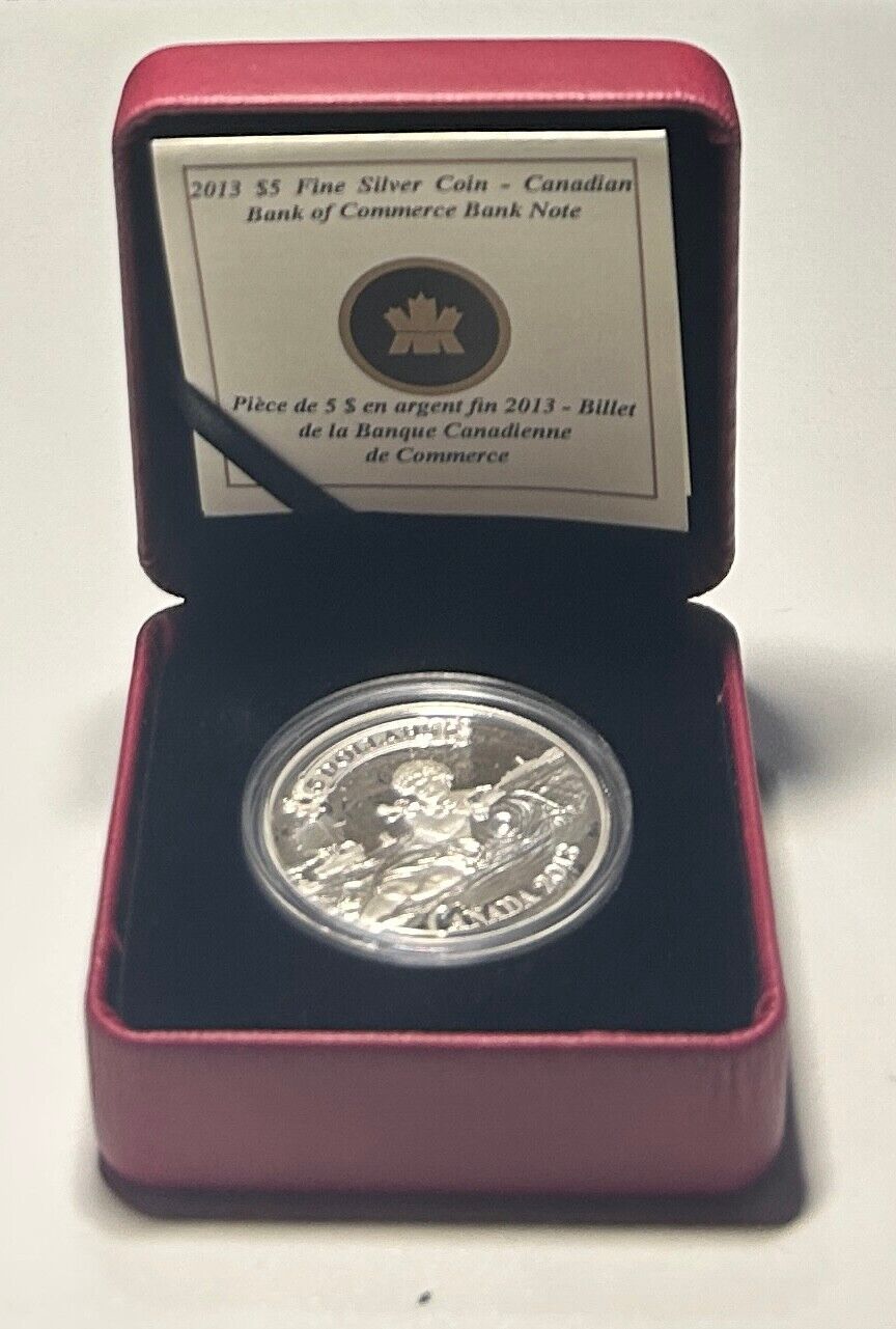 2013 $5 Fine Silver Coin - Canadian Bank of Commerce Bank Note Box + COA