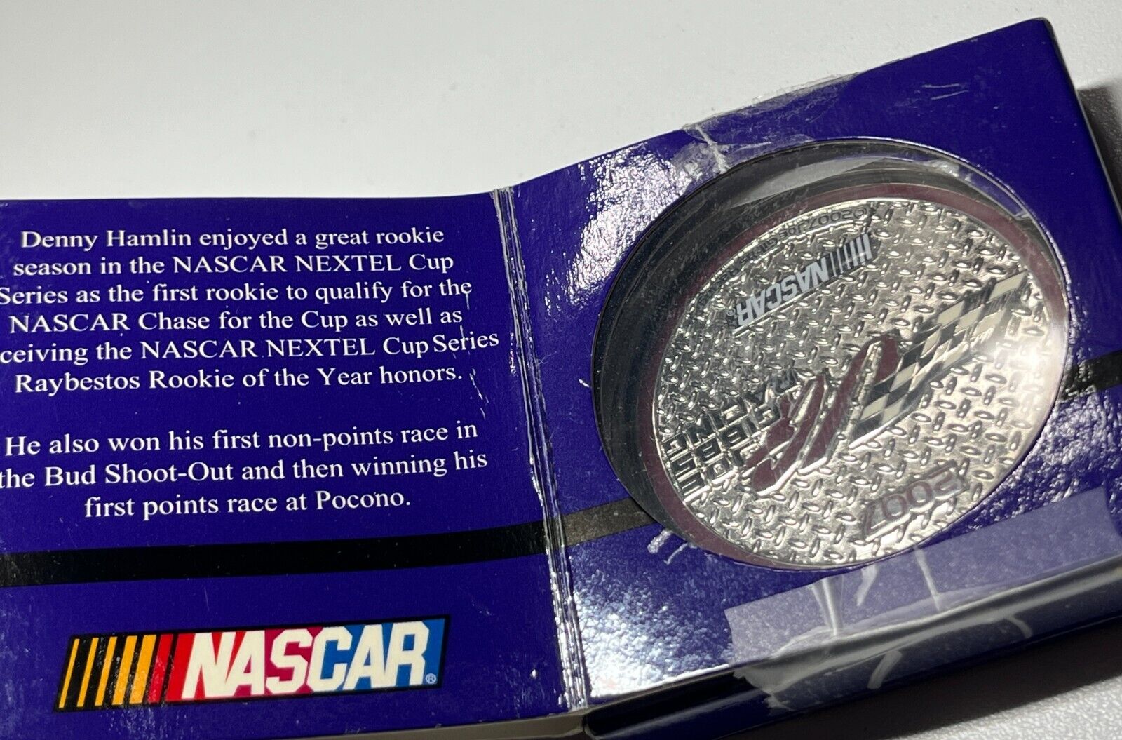 2007 Denny Hamlin - FedEx -Ser #0025 - Joe Gibbs - NASCAR Challenge Sport Coin