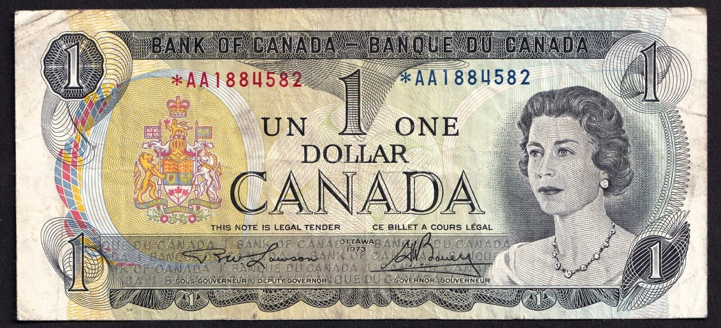 Canada 1973 $1 One Dollar Replacement Banknote Lawson - Bouey *AA 1884582