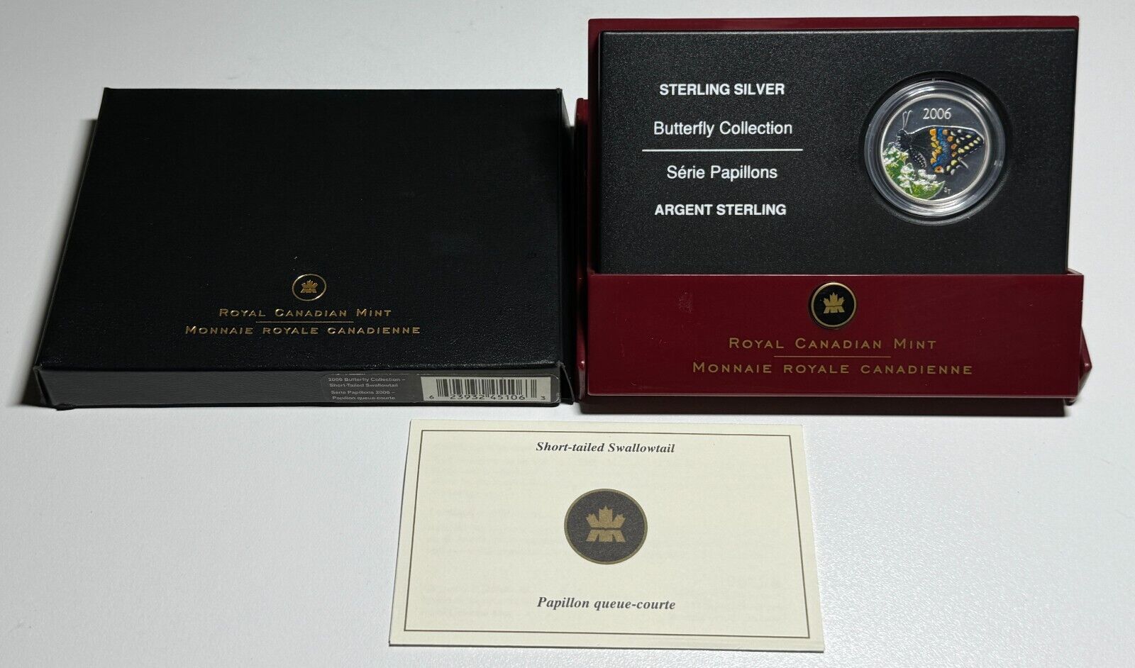 2006 Canadian 50 Cent Silver Proof Coin Short-Tailed Swallowtail w/ Box & CoA