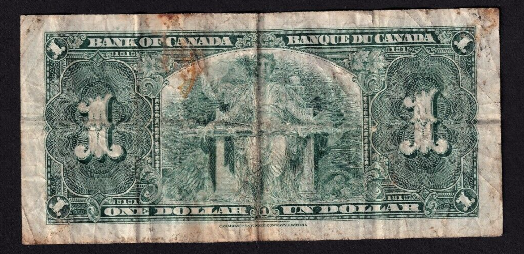 Canada 1937 $1 One Dollar Banknote Coyne - Towers J/N 8118663