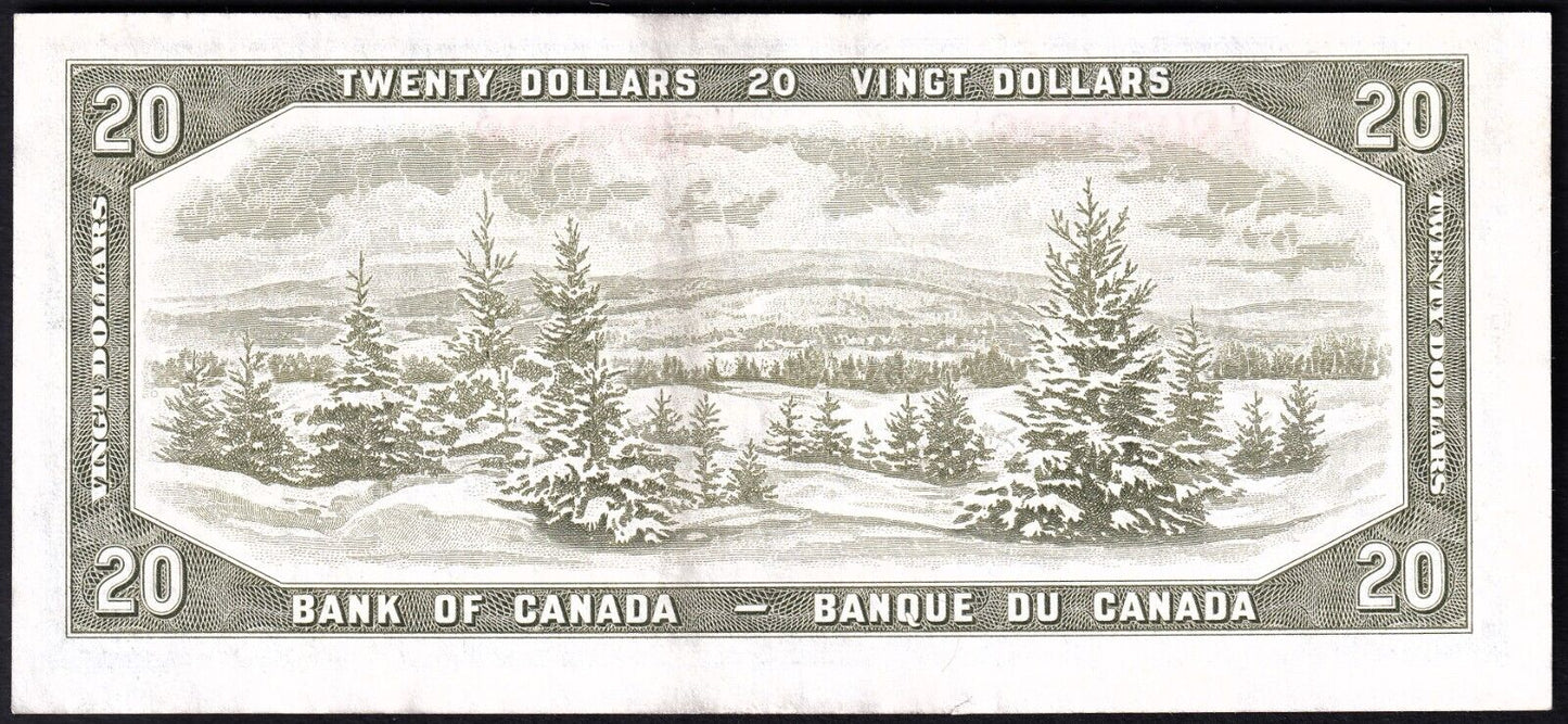 Canada 1954 $20 Twenty Dollar Banknote Beattie - Rasminsky U/E 8073338