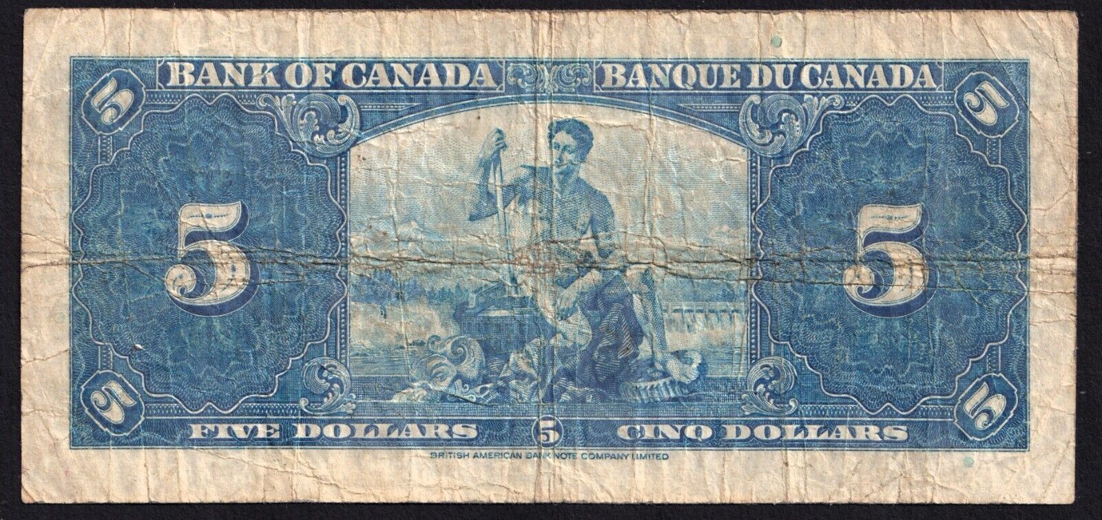 1937 Bank Of Canada $5 Five Dollar Banknote Gordon - Towers H/C 2940362