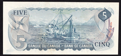 Canada 1972 $5 Five Dollar Banknote Lawson-Bouey Beautiful Colour CA 2039144