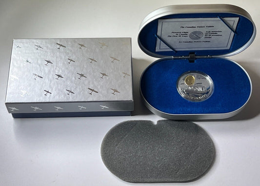 1994 $20 Silver Proof Coin The Canadian Vickers Vedette With Original Box