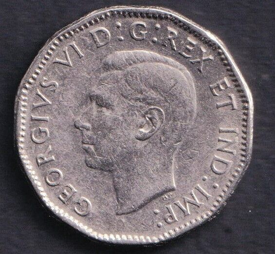 Canada 1947 Dot Five Cent 5c Nickel King George VI #1