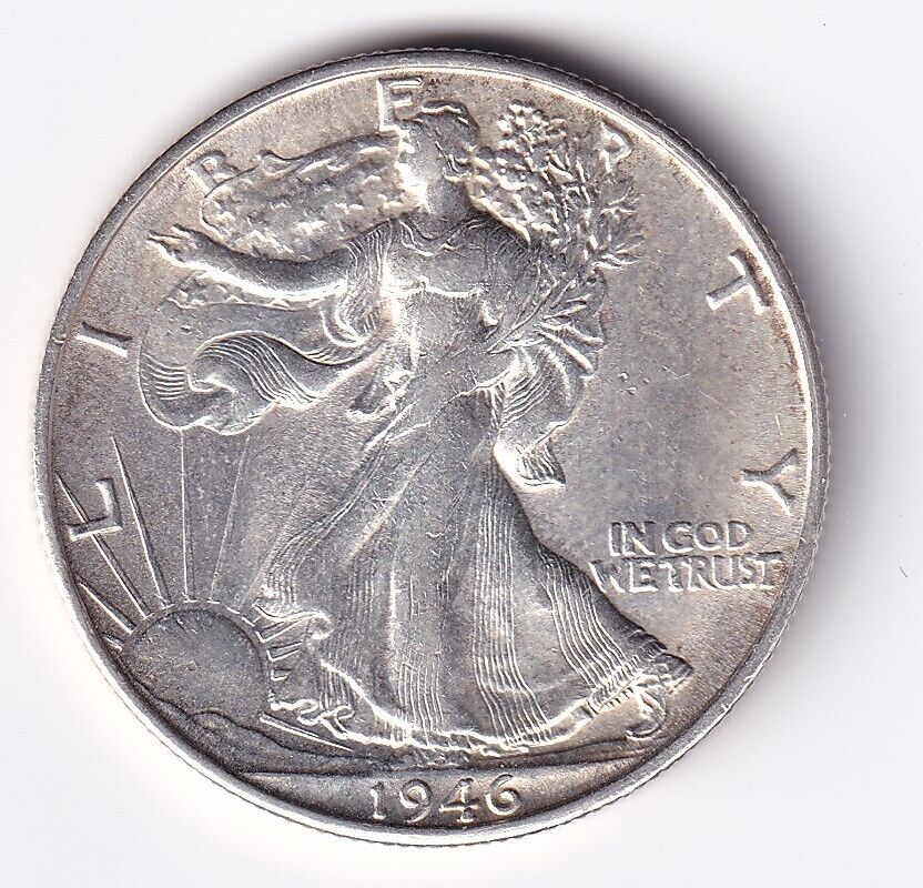 United States 1946-S  .900 Silver Walking Liberty Half Dollar 50 Cent