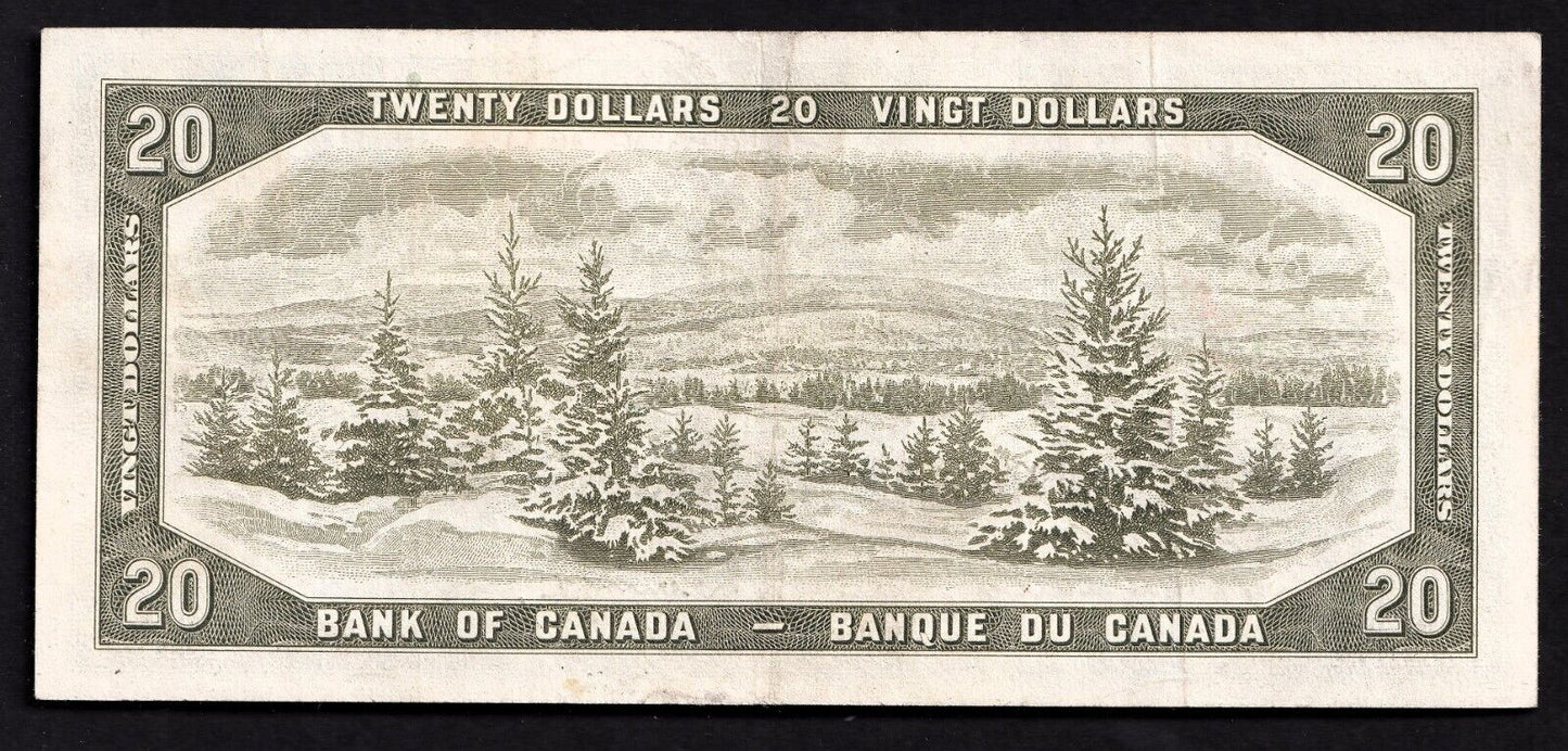 Canada 1954 $20 Twenty Dollar Banknote Beattie - Rasminsky M/E 8135360