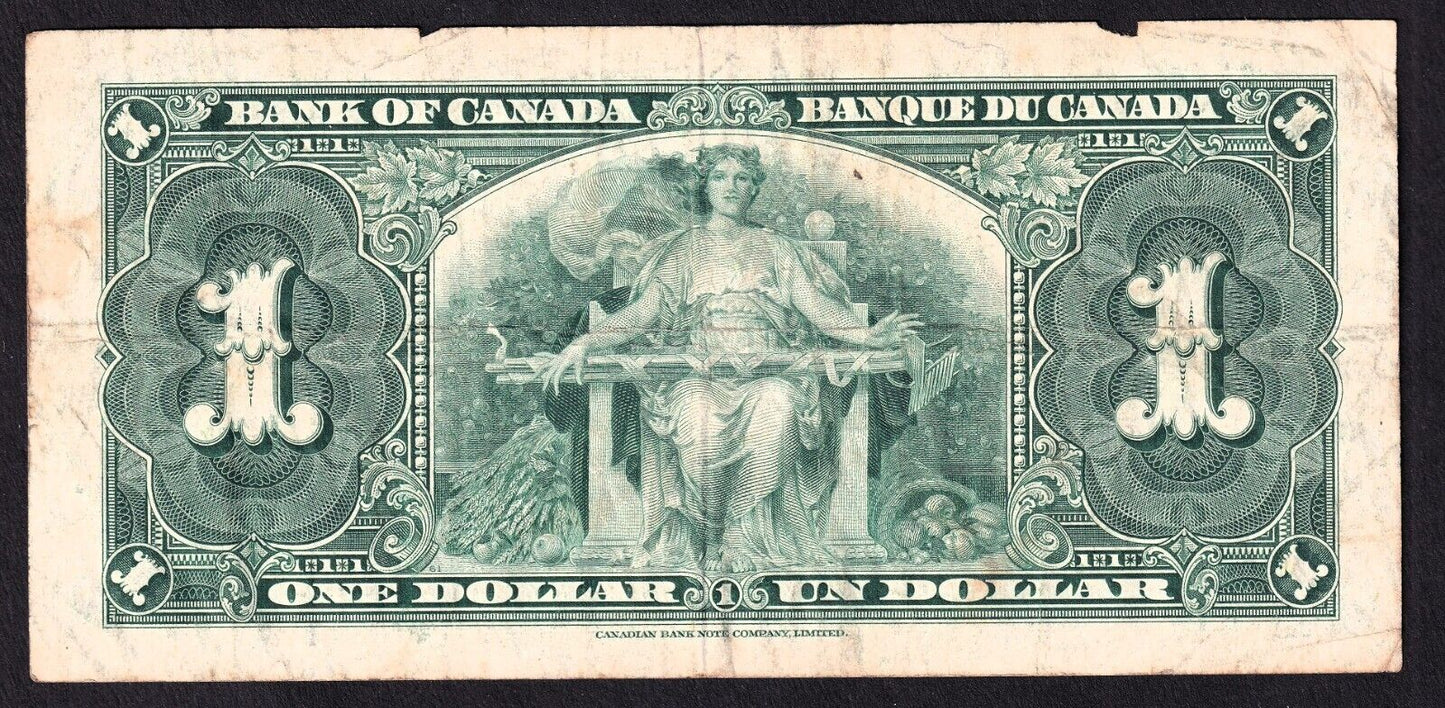 Canada 1937 $1 One Dollar Banknote Coyne - Towers S/M 1674863