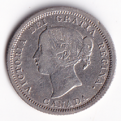 Canada 1870 5C 5 Cents F.R. Queen Victoria .925 Silver Coin