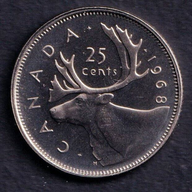 Canada 1968 25c Twenty Five Cent Proof Like Coin - Heavy Cameo