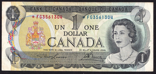 Canada 1973 $1 One Dollar Replacement Banknote Lawson - Bouey *FG 3561304