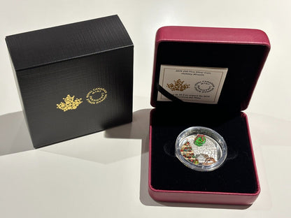 Royal Canadian Mint 2019 $20 Fine Silver Coin Holiday Wreath Magic Box And COA