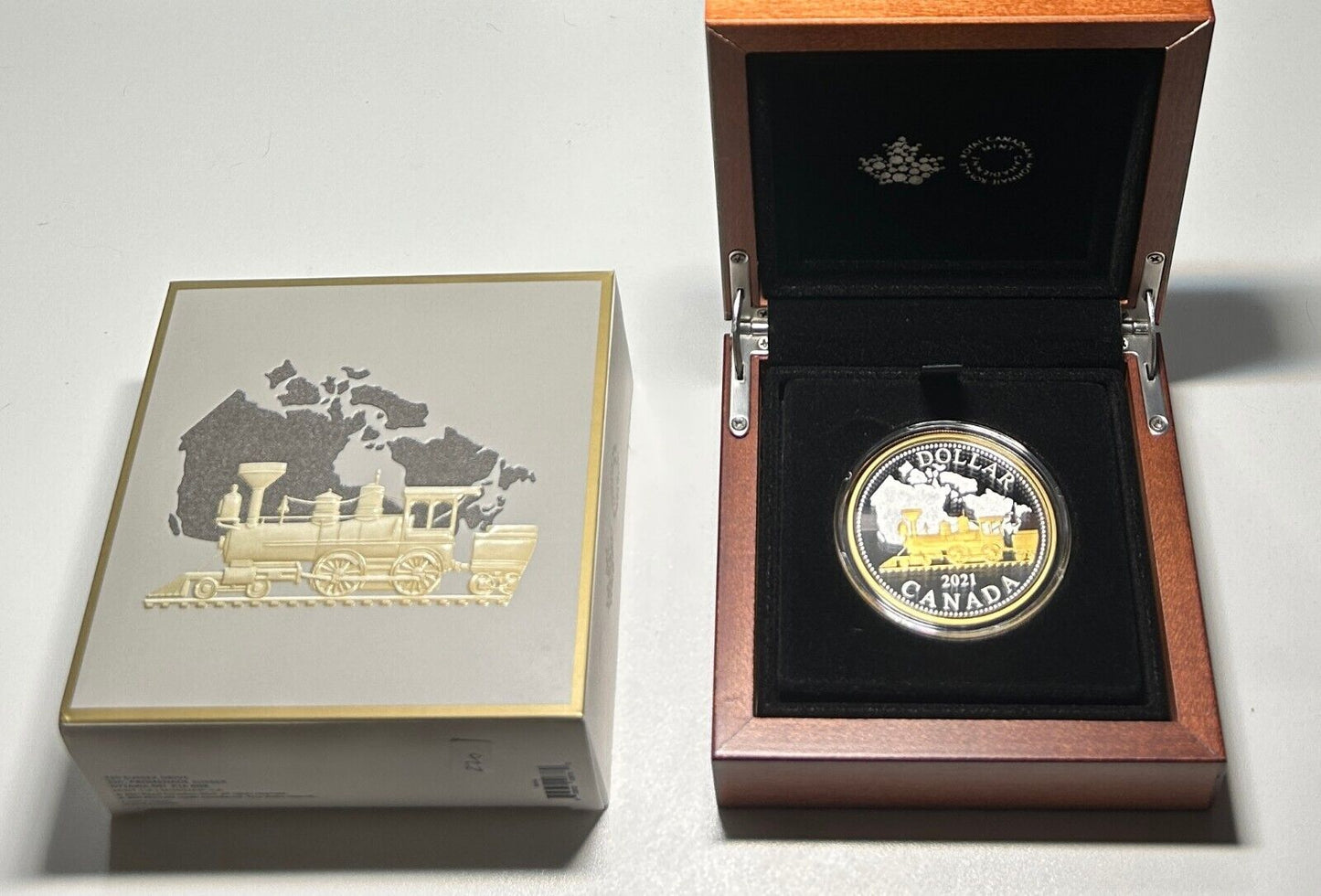 2021 Pure Silver 140th Anniversary of the Trans-Canada Railway With Box + COA