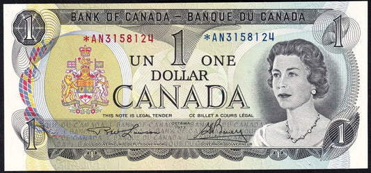 Canada 1973 $1 One Dollar Replacement Banknote Lawson - Bouey UNC *A/N 3158124