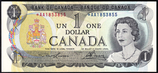 Canada 1973 $1 One Dollar Replacement Banknote Lawson - Bouey *AA 1853855