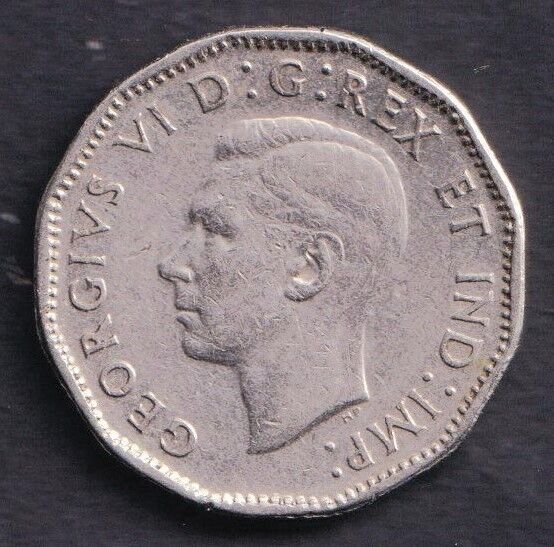 Canada 1947 Dot Five Cent 5c Nickel King George VI #2