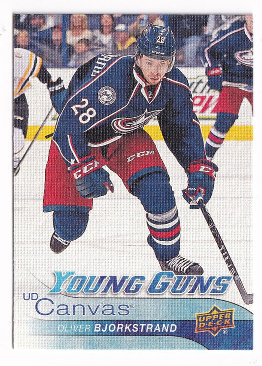 2016-17 Upper Deck S1 Young Guns Canvas C116 Oliver Bjorkstrand Blue Jackets