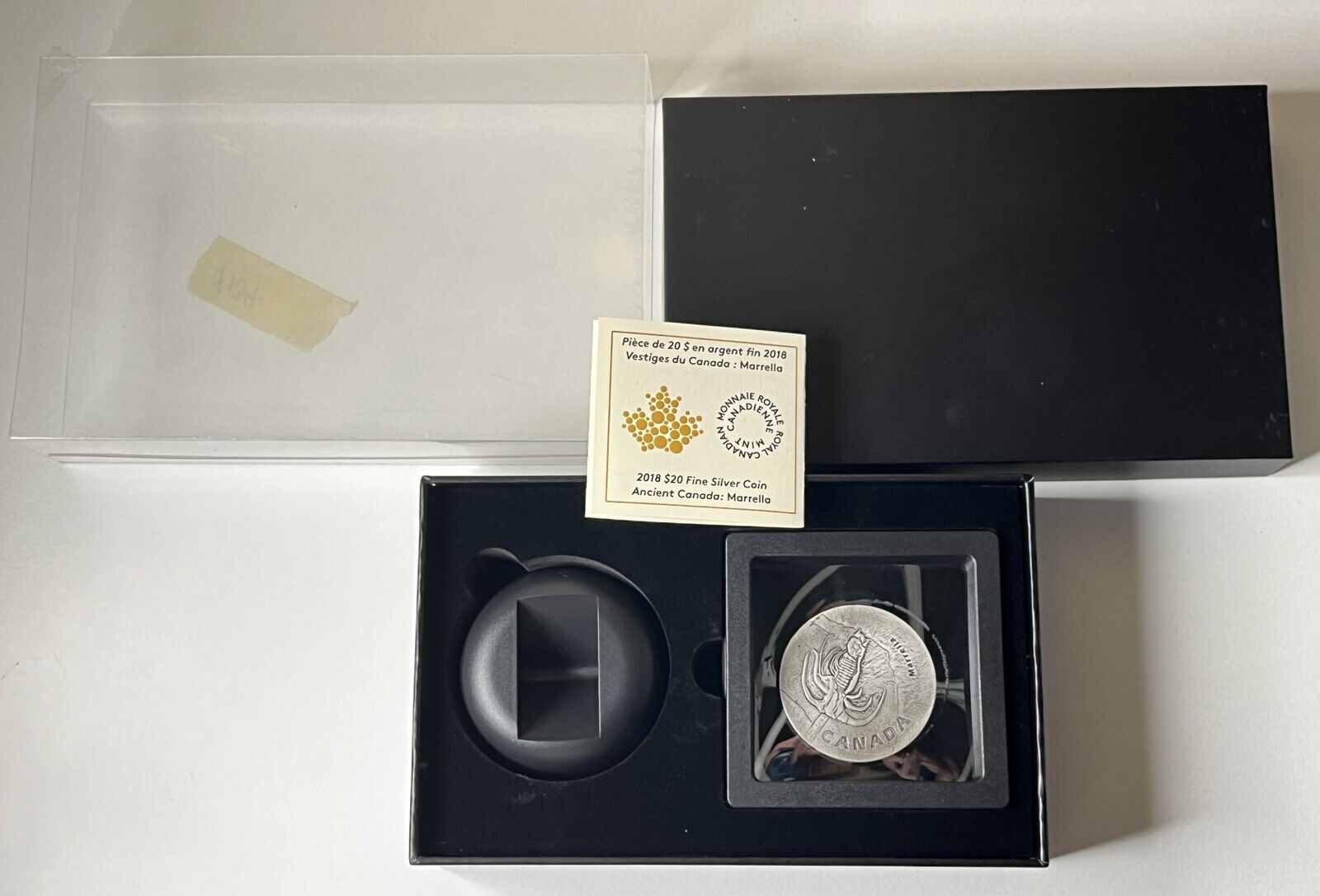 2018 Canada $20 Fine Silver Coin Ancient Marrella Dinosaur Complete Box