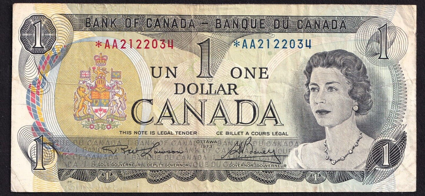 Canada 1973 $1 One Dollar Replacement Banknote Lawson - Bouey *AA 2122034