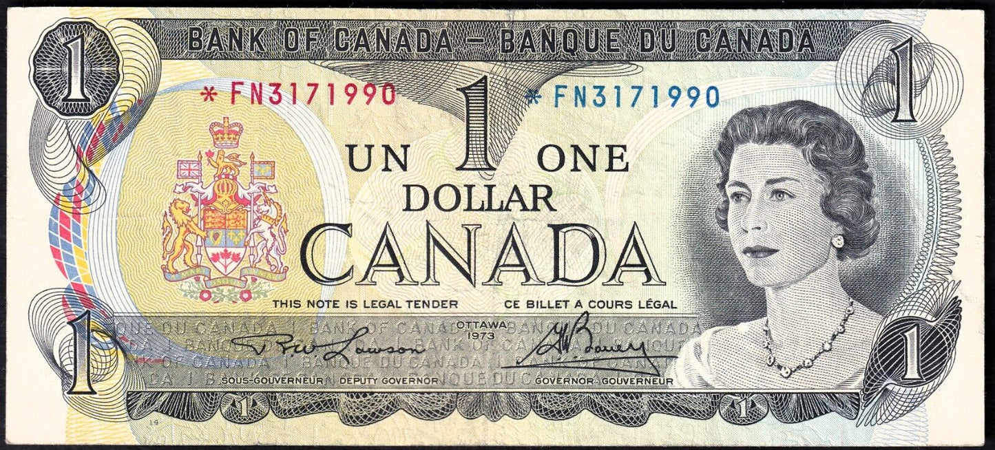 Canada 1973 $1 One Dollar Replacement Banknote Lawson - Bouey *FN 3171990