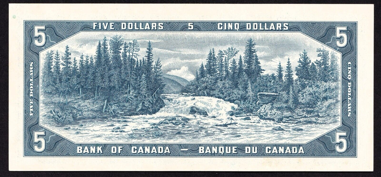 Canada 1954 $5 Five Dollar Banknote Bouey - Rasminsky Beautiful Colour T/X