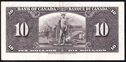 Canada 1937 $10 Ten Dollar Banknote Coyne - Towers D/T 7505026