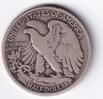 United States 1918-S .900 Silver Walking Liberty Half Better Date 50 Cent