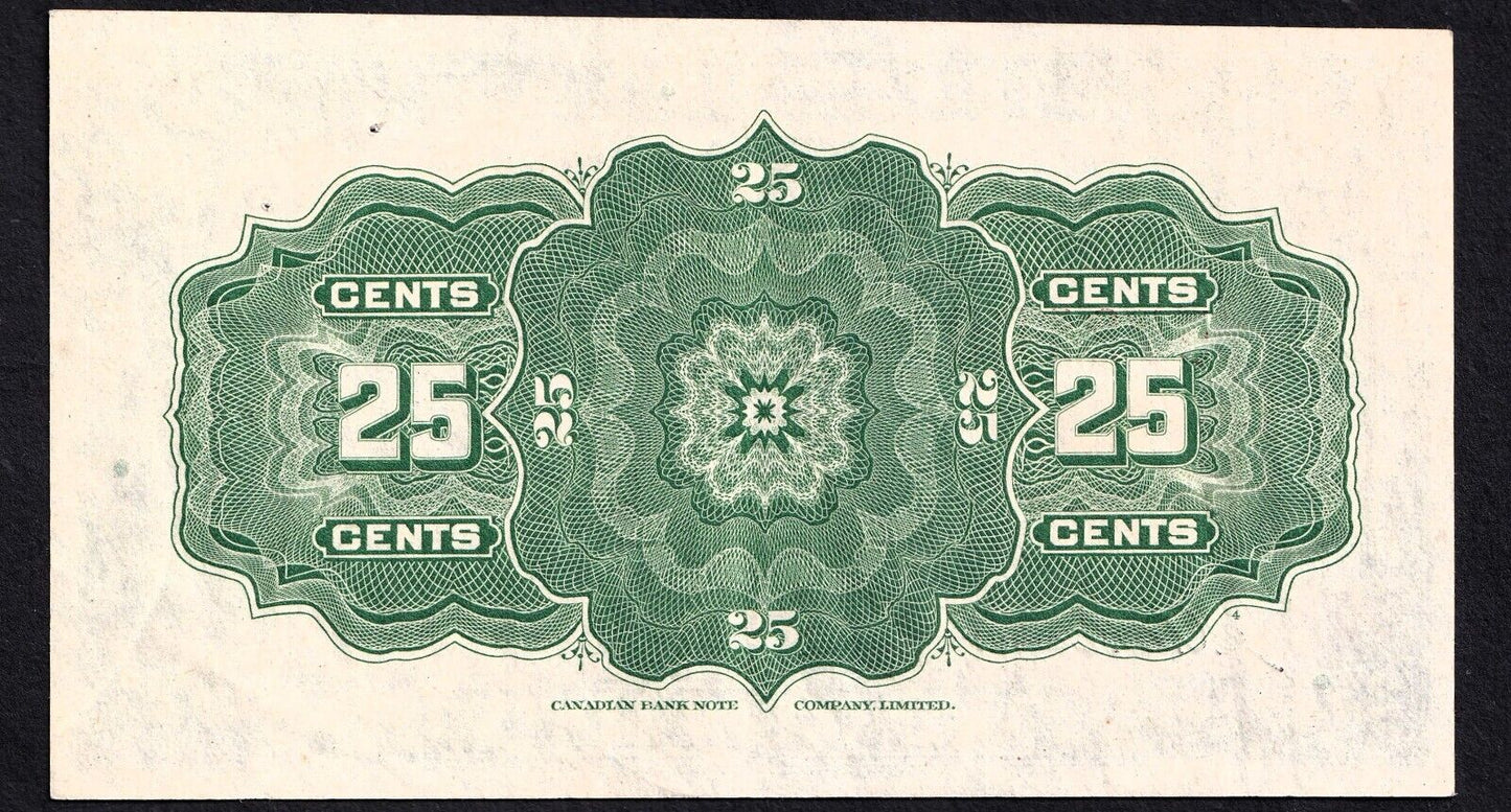 1923 Dominion of Canada 25c Shinplaster Note McCavour - Sanders