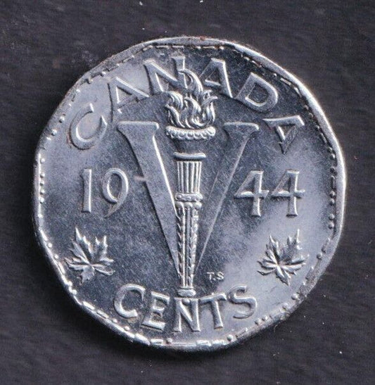 Canada 1944 Victory V Five Cent 5c Nickel King George VI MS-63