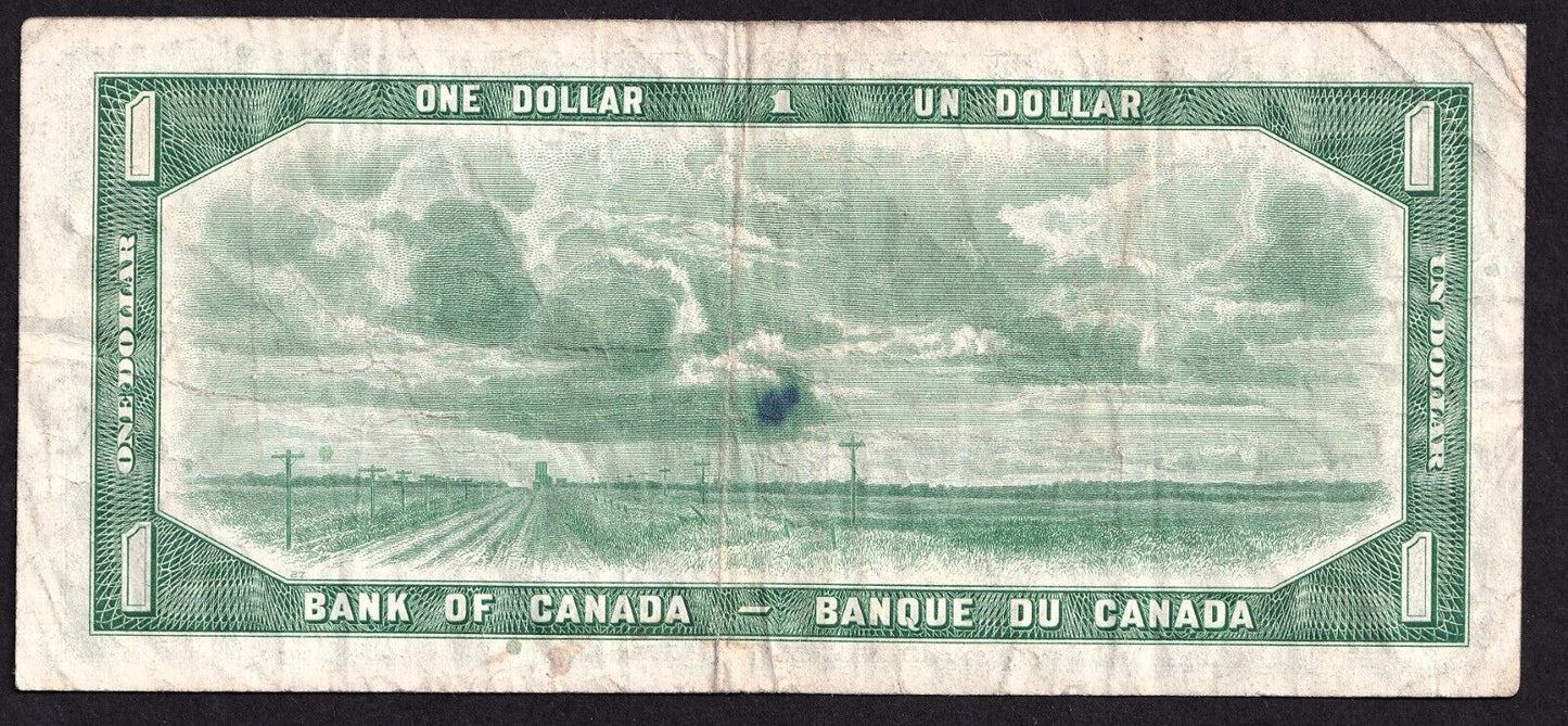 Canada 1954 $1 One Dollar Devils Face Banknote Beattie - Coyne P/A 4278590