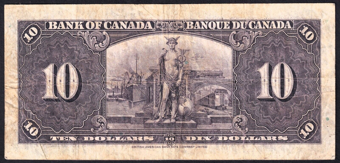 Canada 1937 $10 Ten Dollar Banknote Gordon - Towers C/D 7181696