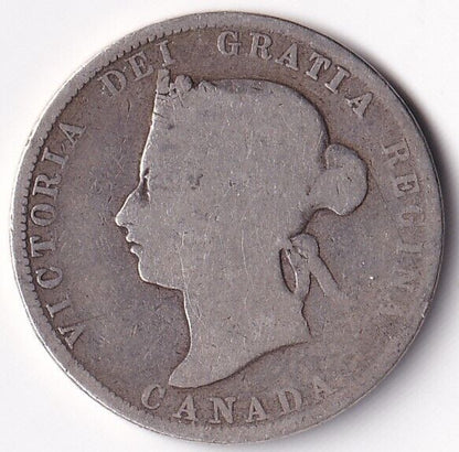 Canada 1872 H 25c Twenty Five Cent Silver Coin Queen Victoria .925 Silver #2